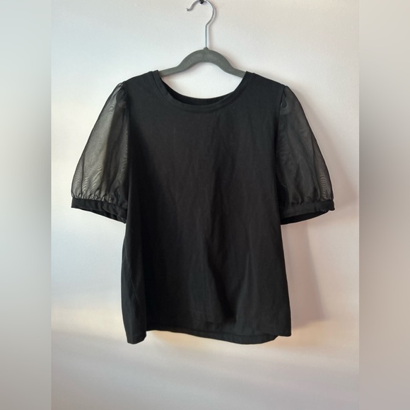 NWOT Madewell Sheer Sleeve Top - Picture 3 of 7